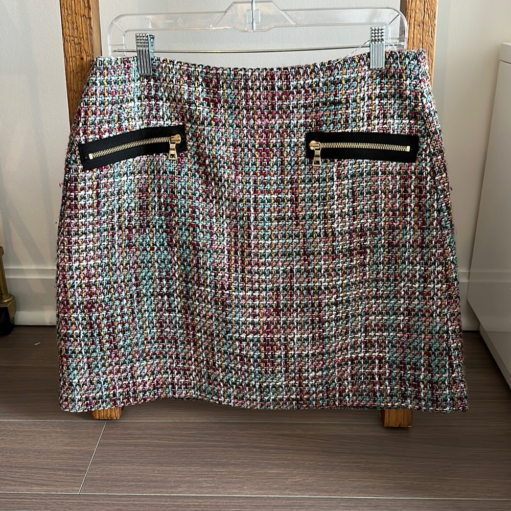 COPY - Loft Multi-color skirt with gold hardware
